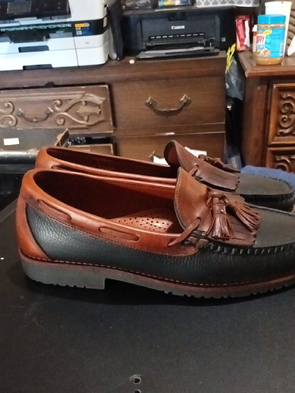 Allen Edmonds Men's Two-Tone Tassel Loafers in Brown and Black